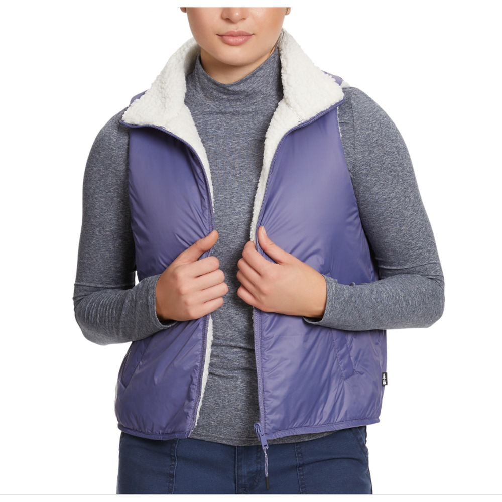 Bass Outdoor Women Reversible Zip Front Vest Gardenia Size XL